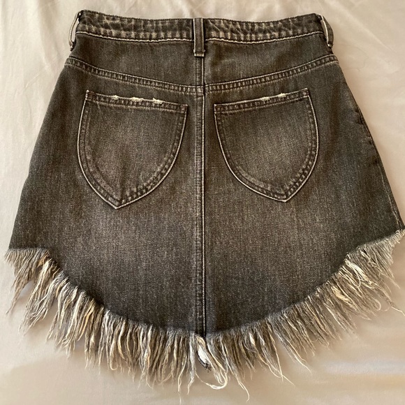 Free People Black Jean Skirt - Picture 2 of 3